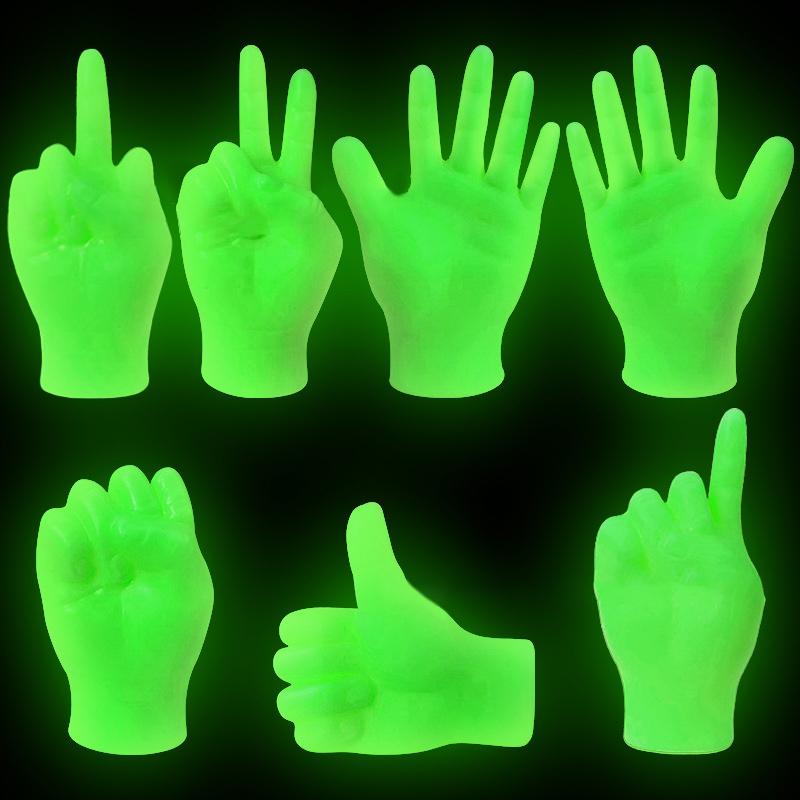 1Set Cat Interactive Funny Gesture Toys Mini Multi-Style Teasing Cat Finger Human Fake Hand Gloves Pet Toys Supplies
