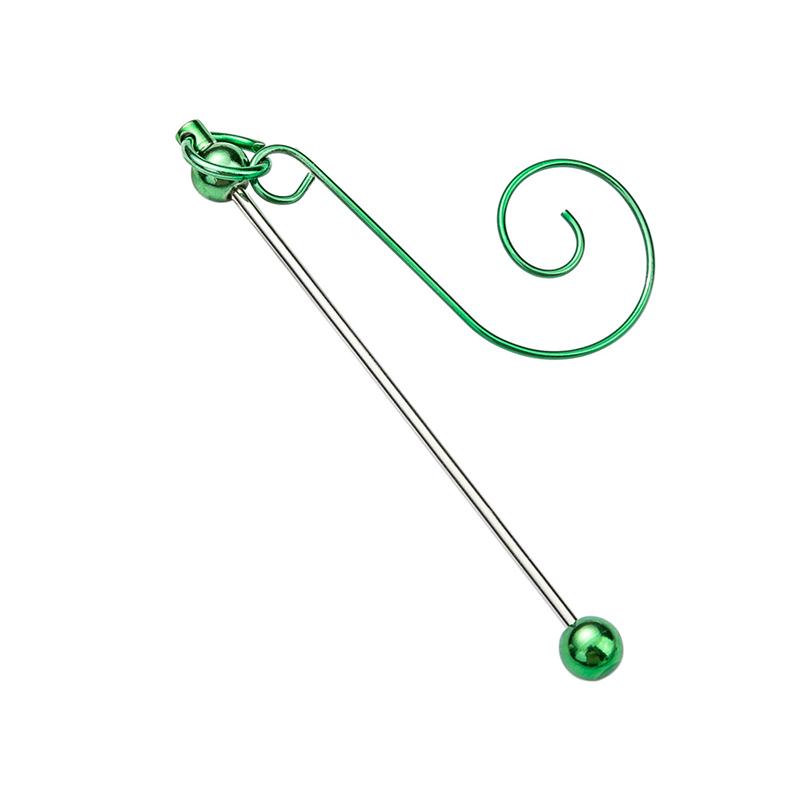 Beadable Metal Christmas Hangers For Crafting And Tree Decoration Colorful Hanging Hook Craft Accessories