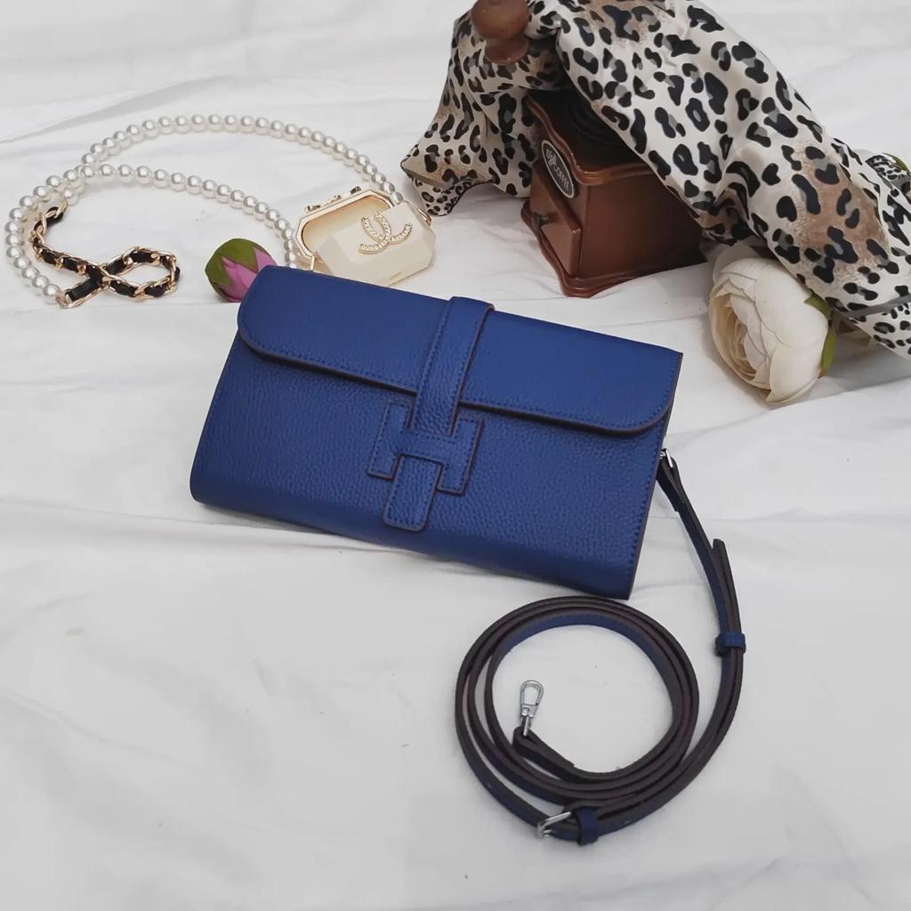 2025 Large Capacity Women's Wallet: Top Layer Cowhide, Long Handbag with Litchi Pattern