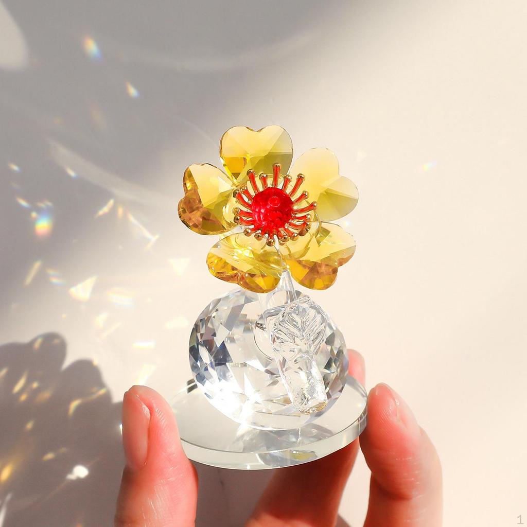 Flower Art Transparent Statue Craft for Centerpiece Living Room Meeting