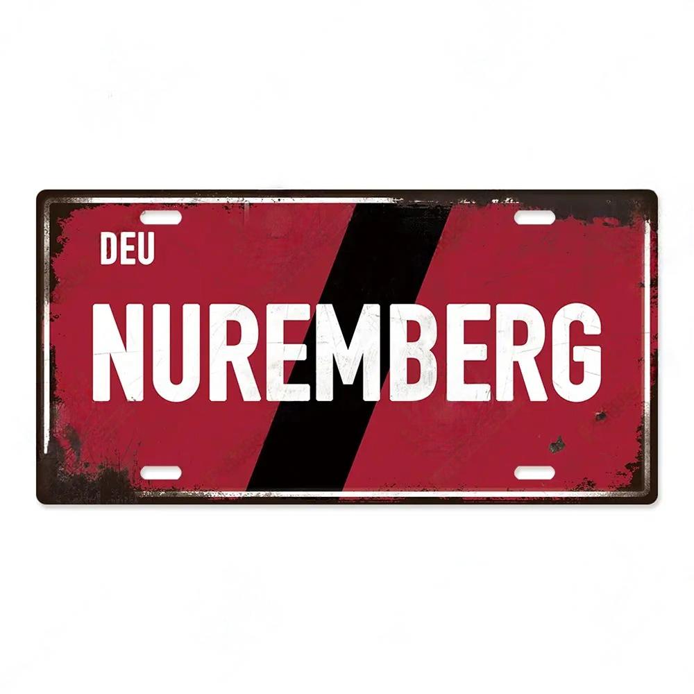 

FJ Decors Germany City Metal Tin Signs Licenses Plate Plaque Metal Vintage Bar Pub Club Home Wall Decor 15x30cm