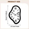 Melting Wall Clock Watch Bedroom Kitchen Decorative Gift Hanging Quiet for Party Farmhouse