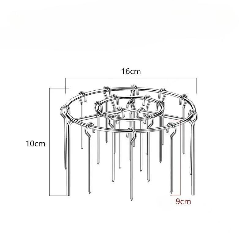 304 Stainless Steel Air Fryer Grill Rack, Multi-purpose Skewer Stand for Kitchen & Outdoor Barbecue 2