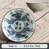 1PCS Chinese Traditional Ceramic Cone Teacup Anti Scaling Handmade Flowers Porcelain Tea Bowl Travel Meditation Cup Tea Set 70ml