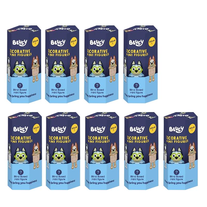 Hot Series Bluey Box Cute Cartoon Anime Figure Model Doll Ornament Ideal Kid Birthday Christmas Gifts
