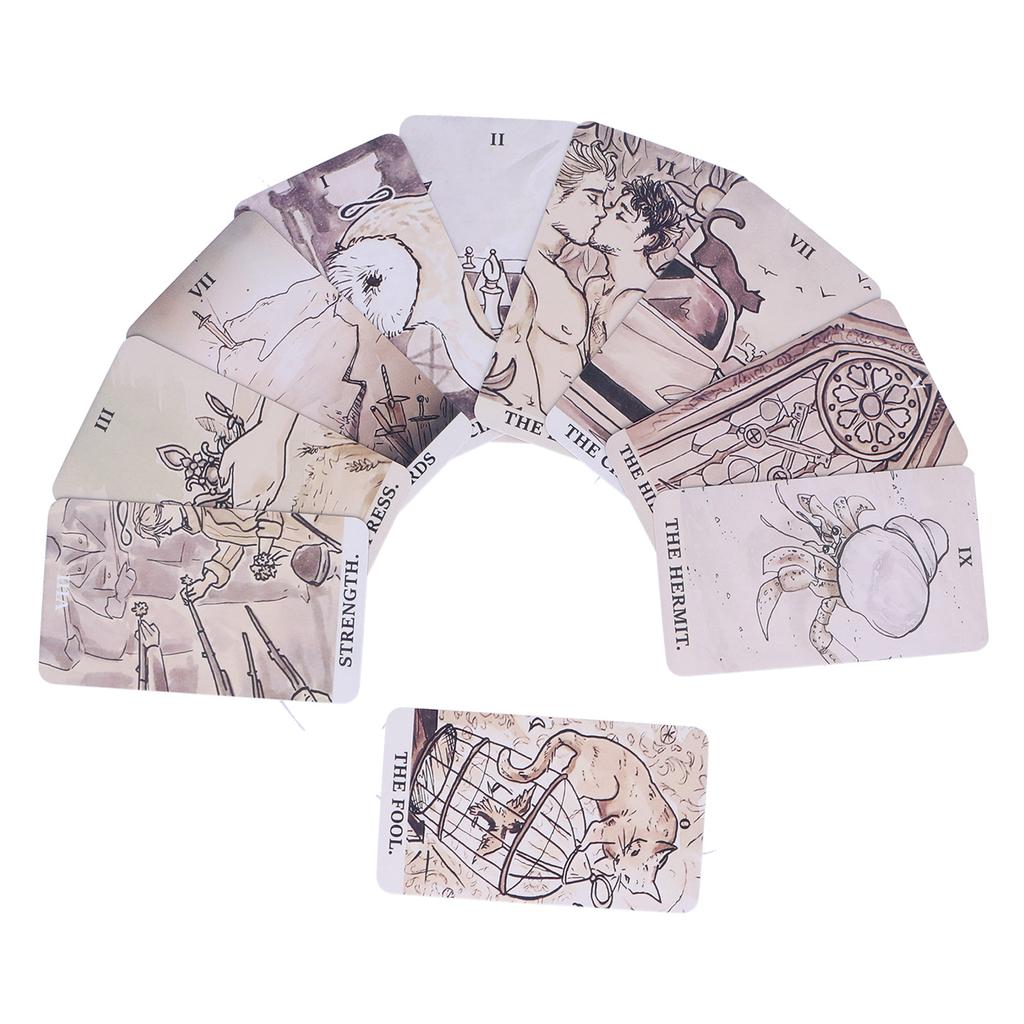 Beginners Coated Paper Tarot Cards Divination Playing Cards Board Game for Tarot Card Lovers
