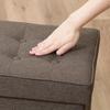 Fuji Boeki Storage Stool, Chair, Folding Storage Box, and Ottoman, 38cm Wide x 38cm Deep x 40cm High, Brown, Dino 85853