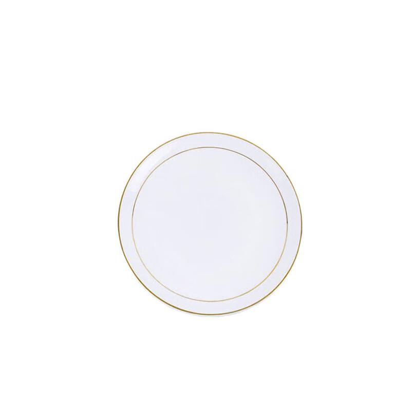 Kangfutao Gold-Rim Ceramic Dinner Plate