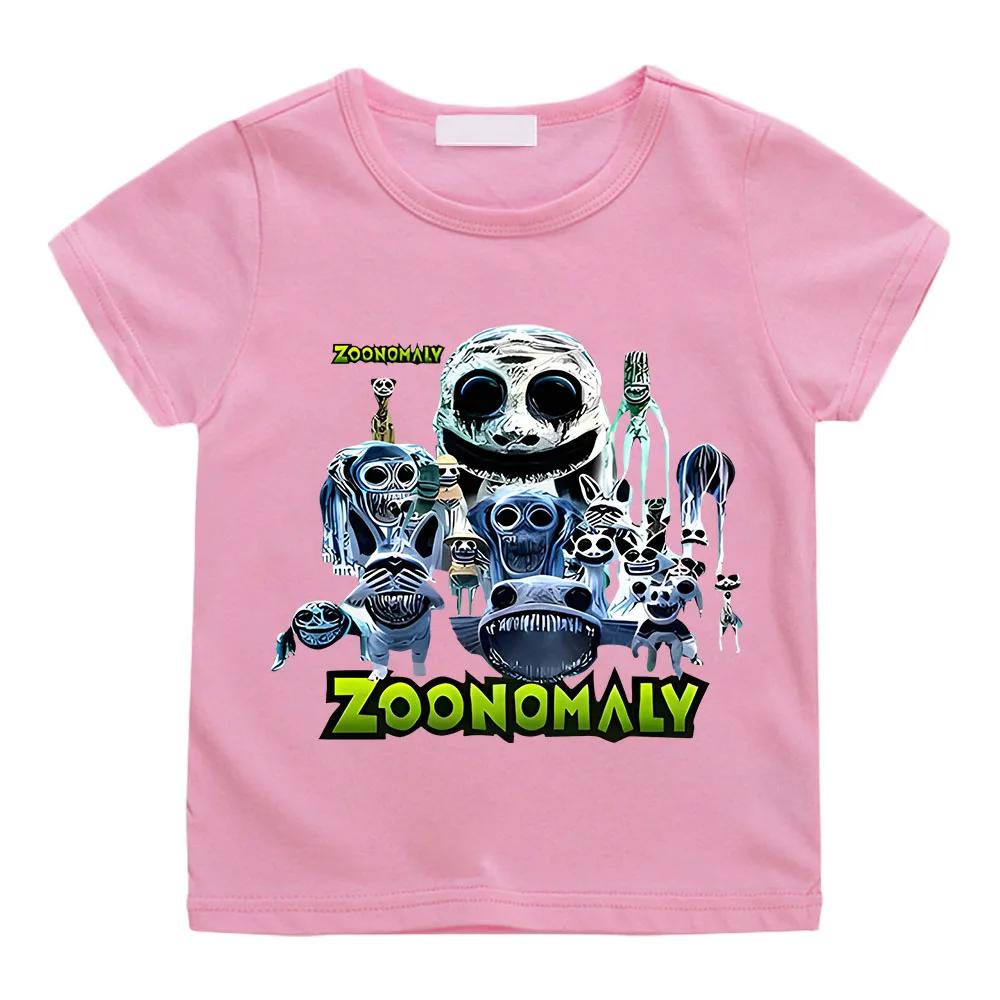 2025 Horror Game Zoonomaly T Shirt 2d Print T-shirts Cartoon Summer Short Sleeve Casual Streetwear Boys Girls Harajuku Tees Clothes