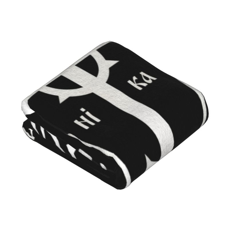 Custom Golgotha Cross Orthodox Church Blanket Warm Fleece Soft Flannel Throw Blankets for Bedding Sofa Outdoor Autumn