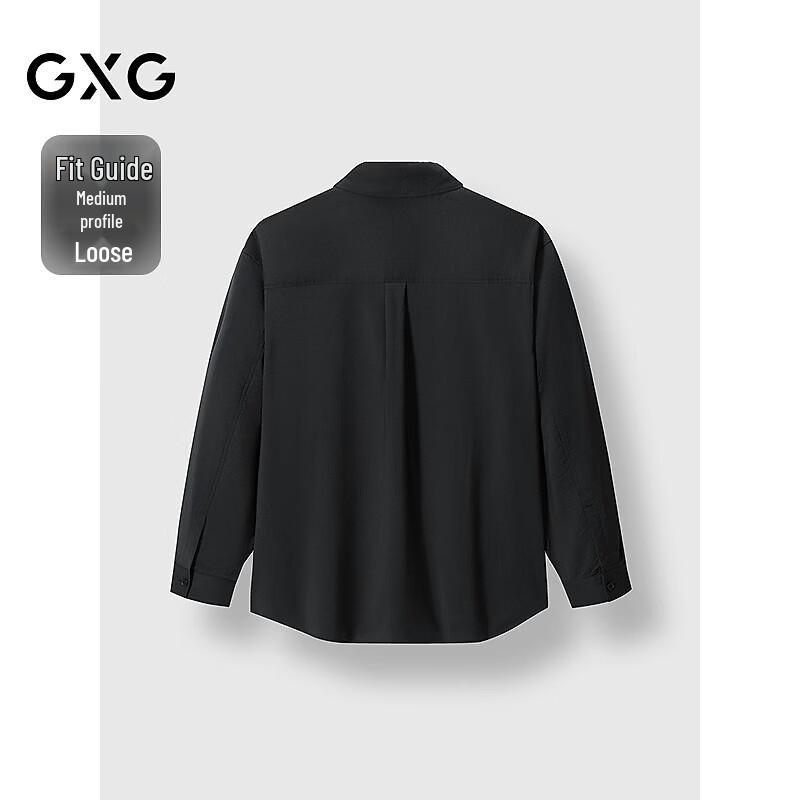 GXG Men's Textured Casual Long Sleeve Shirt Jacket