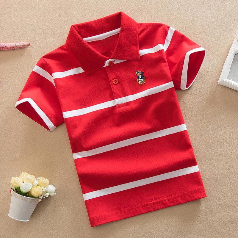 Striped Korean Style Casual Children's Short-sleeved Cotton T-shirts for Boys and Girls, Baby and Children's Bottoming Shirt