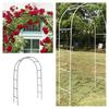 Simple Style Arch Trellis For Climbing Plants Foldable Metal Frame Black/white