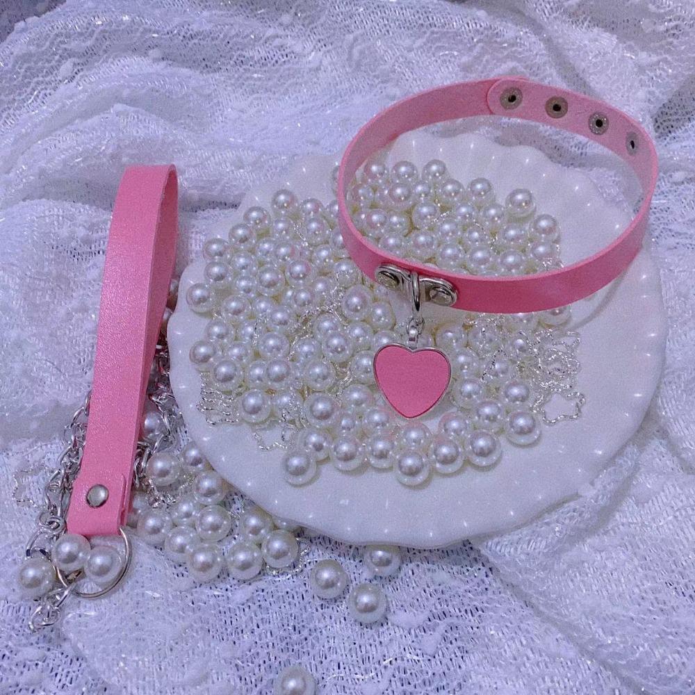 Love Neck Strap Sex Underwear Accessories Collar Maid Traction Rope Chain Japanese Flirting Necklace Couple Adult Products
