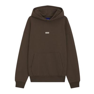Hugo Mens Logo Cotton Overhead Relaxed Fit Hoodie