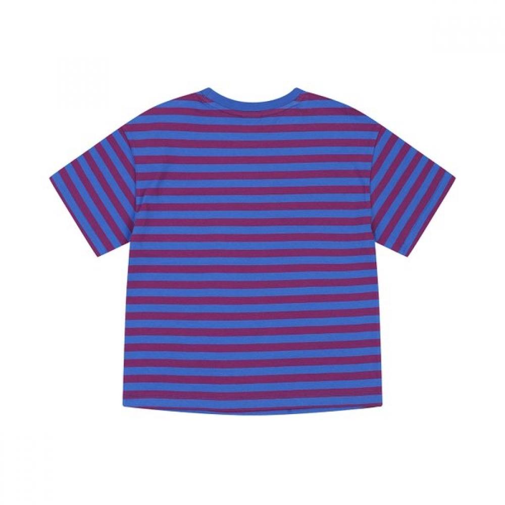 Kangol Kids Relaxed FiT STripe PockeT T shirT Blue Sa 0213