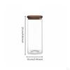 Borosilicate Glass Jar Square Canister Easy to Clean Pantry for Cafe 6060mm