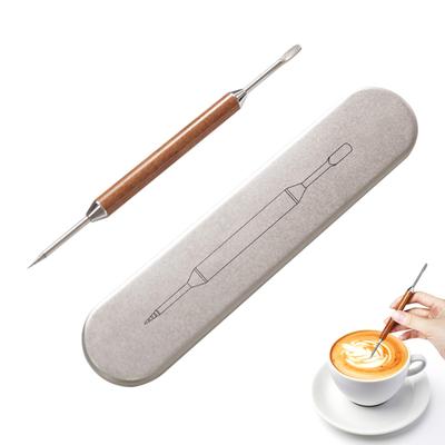 ADOFUN Kaffee Latte Art Stift, Kaffee Gravurstift, Kaffeepin, Kaffeekunst, Kuchen Schablonenstift, Maker, Kaffeemixer, Kaffeestick, Kaffeenadel