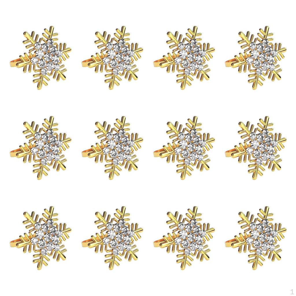 12 Count Snowflake Design Napkin Holders for Dining Occasions