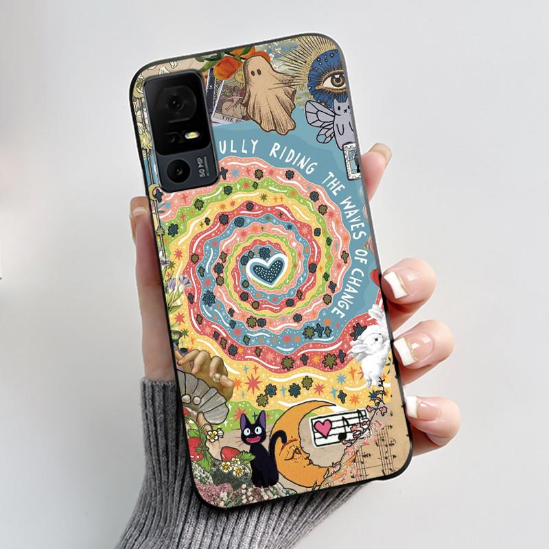 Cute Case For TCL 40 XL Fundas TCL 40T T608DL Cover For Lively Jitterbug Smart 4 Printing Shells Protective Soft Silicone Casing