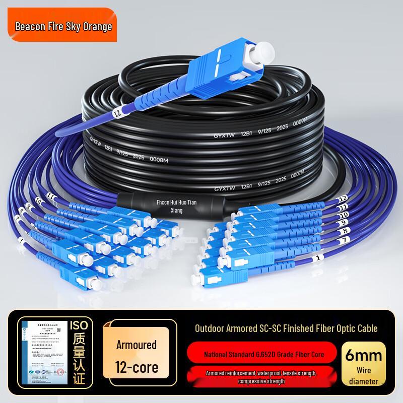 Fenghuo Tiancheng Outdoor Single-Mode Armored Fiber Optic Cable