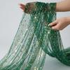 Gold Foil Mesh Table Runner Sheer Glitter Tablecloth Party Wedding Dining Table Decor
