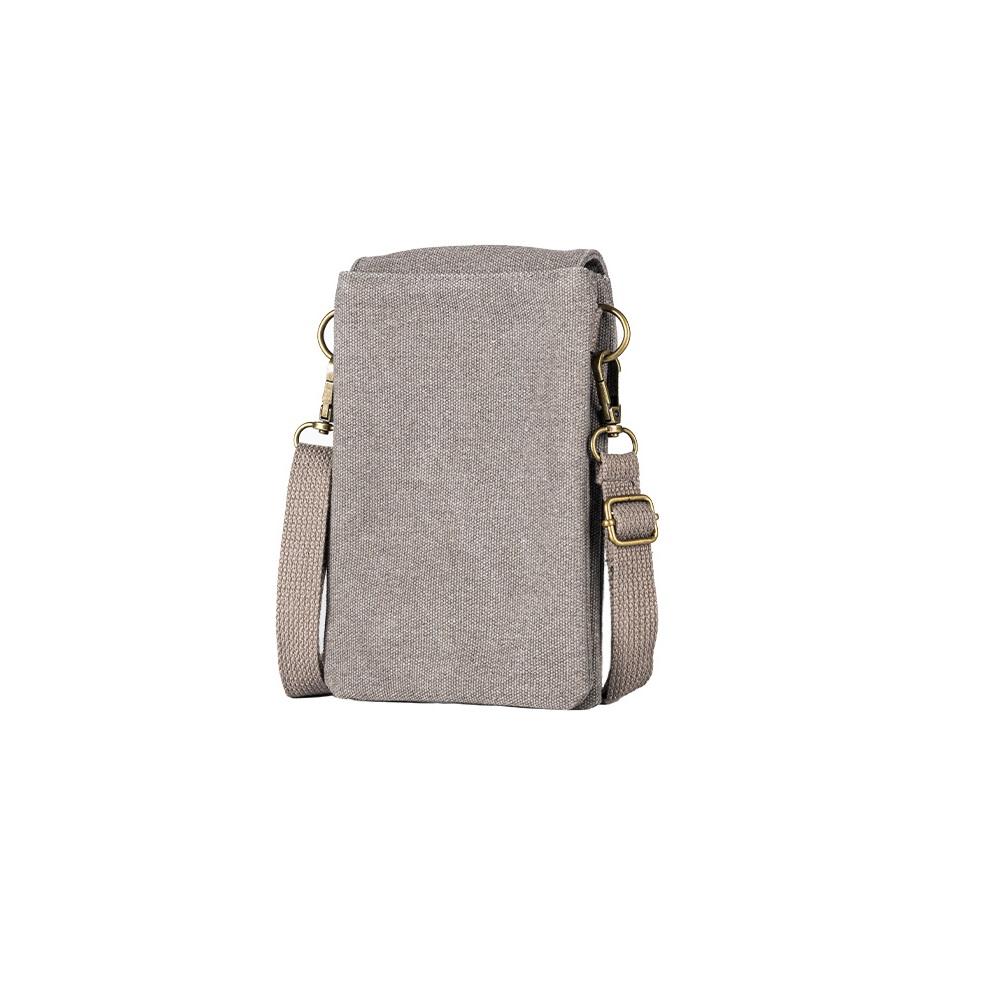 Univerzální retro plátěná peněženka Arlgseln s přezkou a crossbody popruhem, závěsný úložný prostor pro mobilní telefon 4,7-7,2 palce