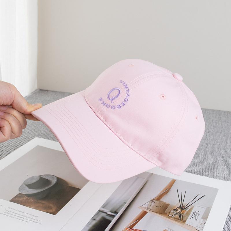 Simple And Fashionable Baseball Cap Spring And Summer Face Small Soft Top Cap Sunshade Sunscreen Cap Tide Adjustable розовый