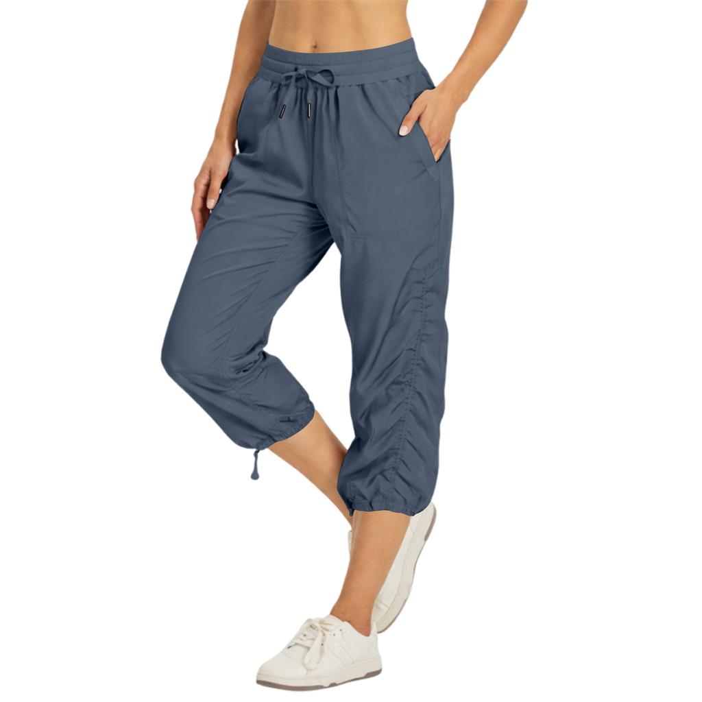 Women's Pleated Cargo Hiking Pants With Pockets