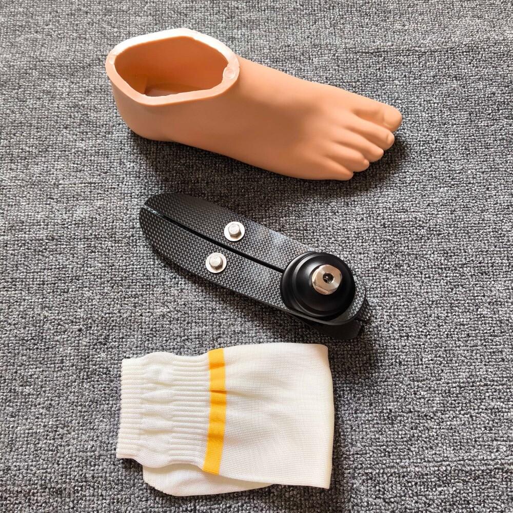 Carbon Fiber Prosthetic Foot Set - Foot Shell, Cover Sock & High-Density Foot