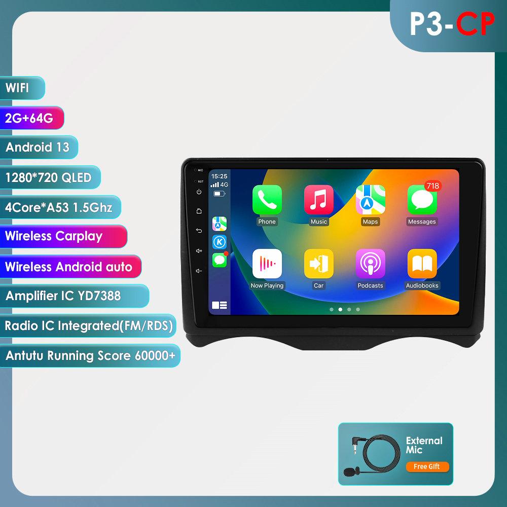 

OSSURET Carplay 4G 2Din Android 13 автомобильное радио для Citroen C2 2002 - 2006 Citroen C3 мультимедийный видеоплеер интеллектуальный экран GPS DSP WIFI Авторадио P3CP 4Core 2G 64G