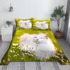 Lovely Cat Bed Sheet Set Digital Printing Polyester Bed Flat Sheet With Pillowcase Print Bedding Set 1.2/1.5/1.8/2.0m