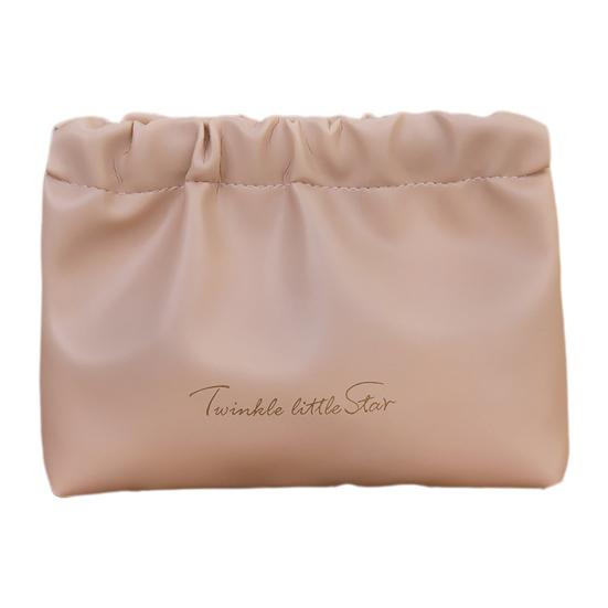 Geantă de machiaj portabilă, impermeabilă, cu buzunar pentru depozitarea produselor cosmetice, fără fermoar, cu autoînchidere, organizator de călătorie pentru pensule, ruj, uz zilnic, călătorii de afaceri