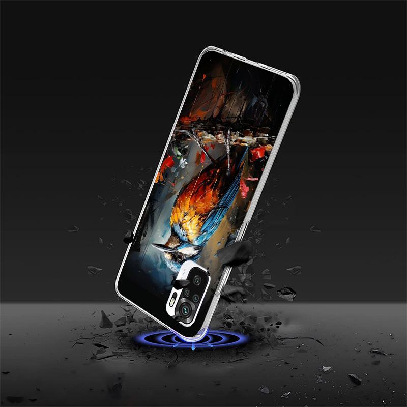 Animal Oil Painting Bird Phone Case For Xiaomi Redmi Note 15 14 13 12S 12 Pro Plus 11S 11E 11 11T 10S 10 Art Soft Pattern Cover