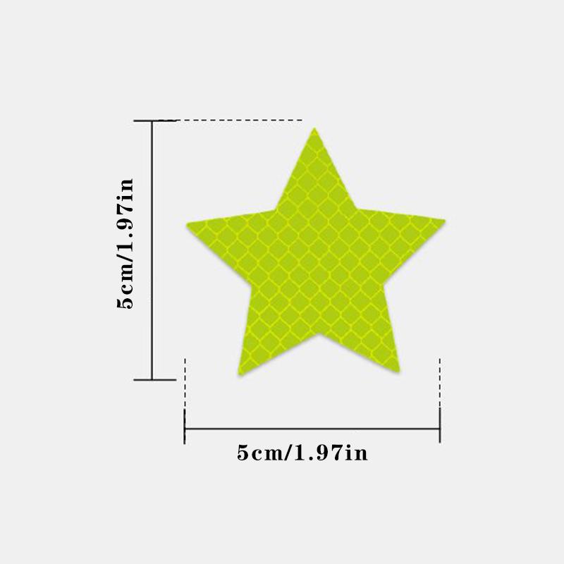 10 Stück/Set Auto Stoßstange Reflektierende Sicherheitsstreifen Aufkleber Auto Stern Reflektierender Aufkleber Reflektierendes Warn-Sicherheitsband