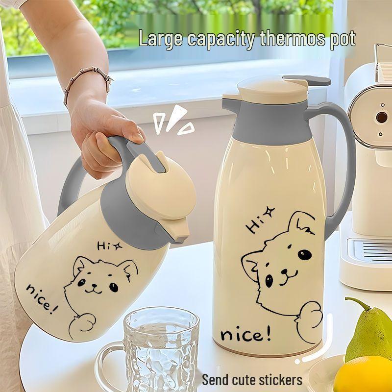 Large Capacity Dormitory Kettle: Glass Liner Thermos for Students