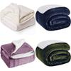 Pure Color Plush Blanket For Home Office Warmth With Doublesided Coral Fleece