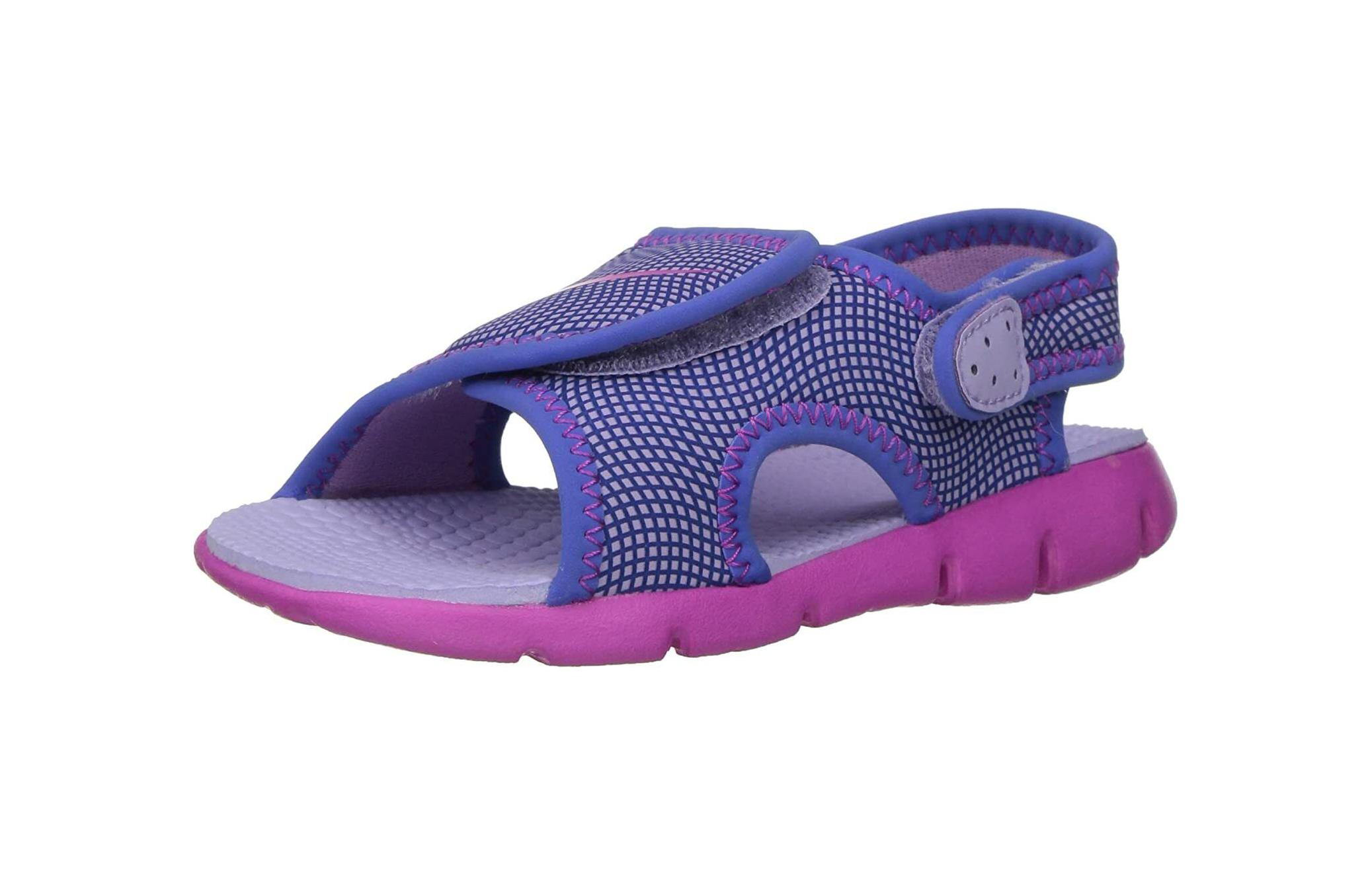 Nike Sunray Adjust 4 Cushioning Breathable Low top Toddler Shoes Fuchsia Infant And Toddler 386521-504 25