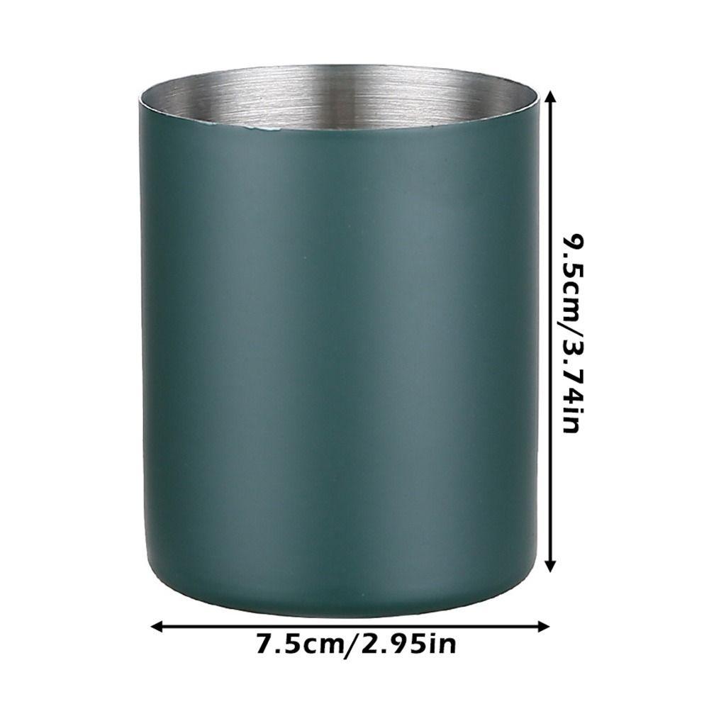 1pcs Thickened Pen Container Stainless Steel Stationery Storage Bucket Simple Pen Holder  Students