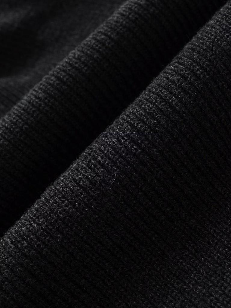 2025 Autumn Black Asymmetrical Cape Knitwear for Women - European Style