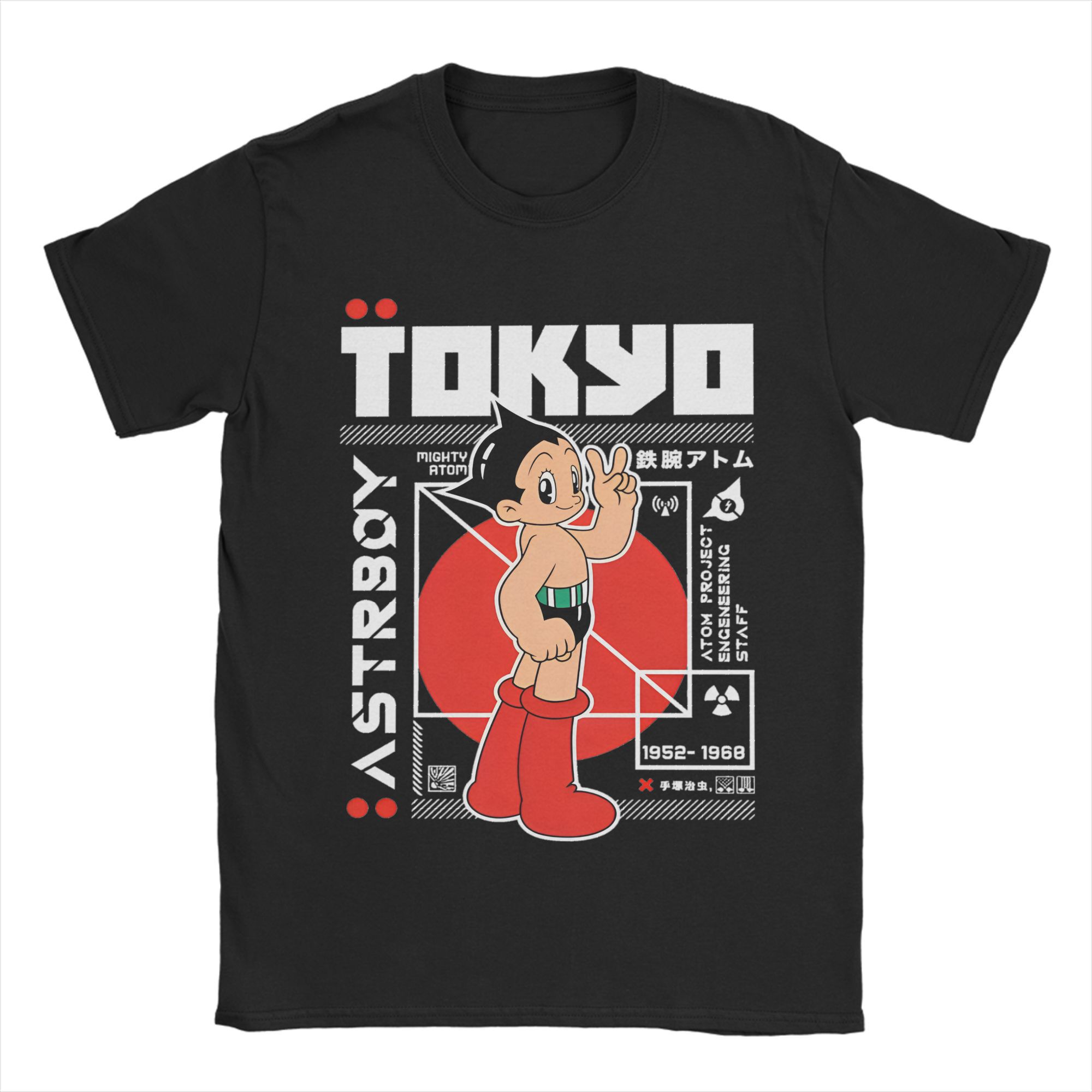 Miniso Астробой Манга Аниме Футболка Могучий Атом Астробой Хлопковая Одежда Новинка Футболка с Коротким Рукавом с Круглым Вырезом Идея для Подарка Футболка M