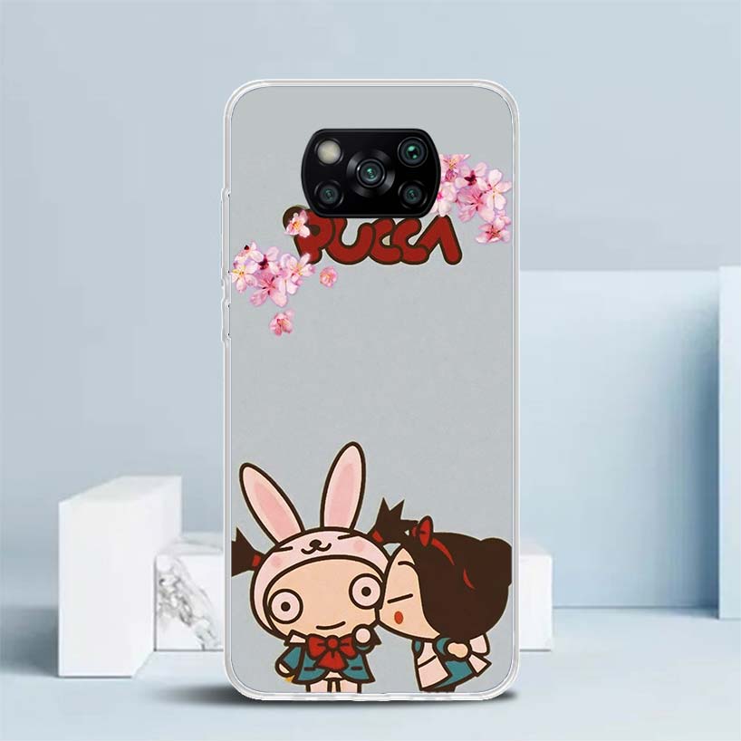 Cute Cartoon Pucca Garu Soft Cover for Xiaomi Poco F7 Ultra X7 X6 X5 Pro M7 Phone Case Redmi 15 15C 13 13C 12 12C 10 10C Print S