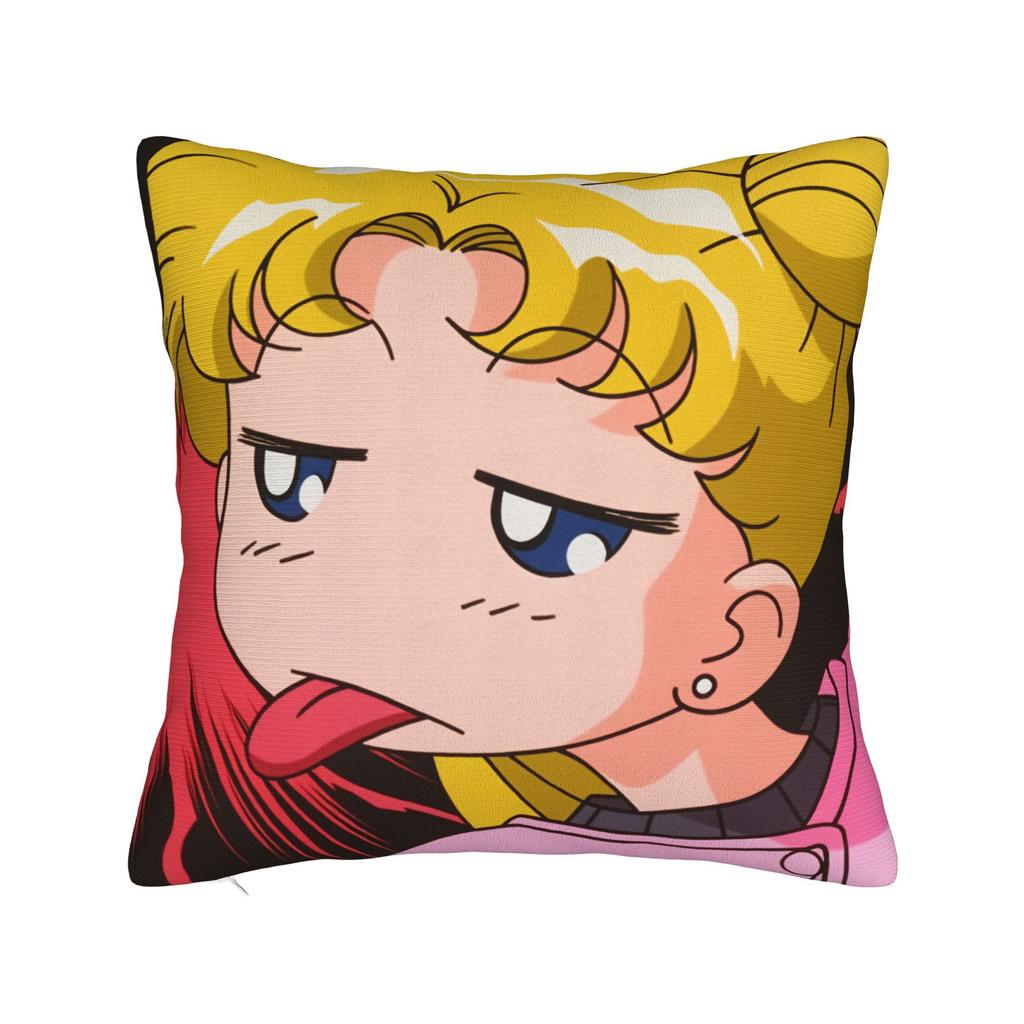 Sailor Moon Kawaii Meme Pillow Case Soft Pillow Cover Vintage Pillowcases For Sofa Home Decoration