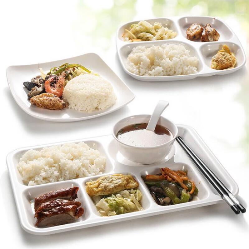 Ruhan Melamine 6-Compartment Divided Dinner Plate