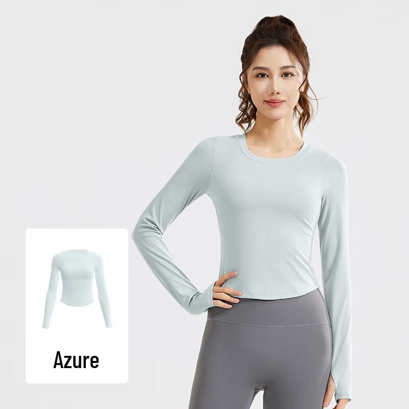 Bojue Long Sleeve Sports T-shirt with Built-in Bra
