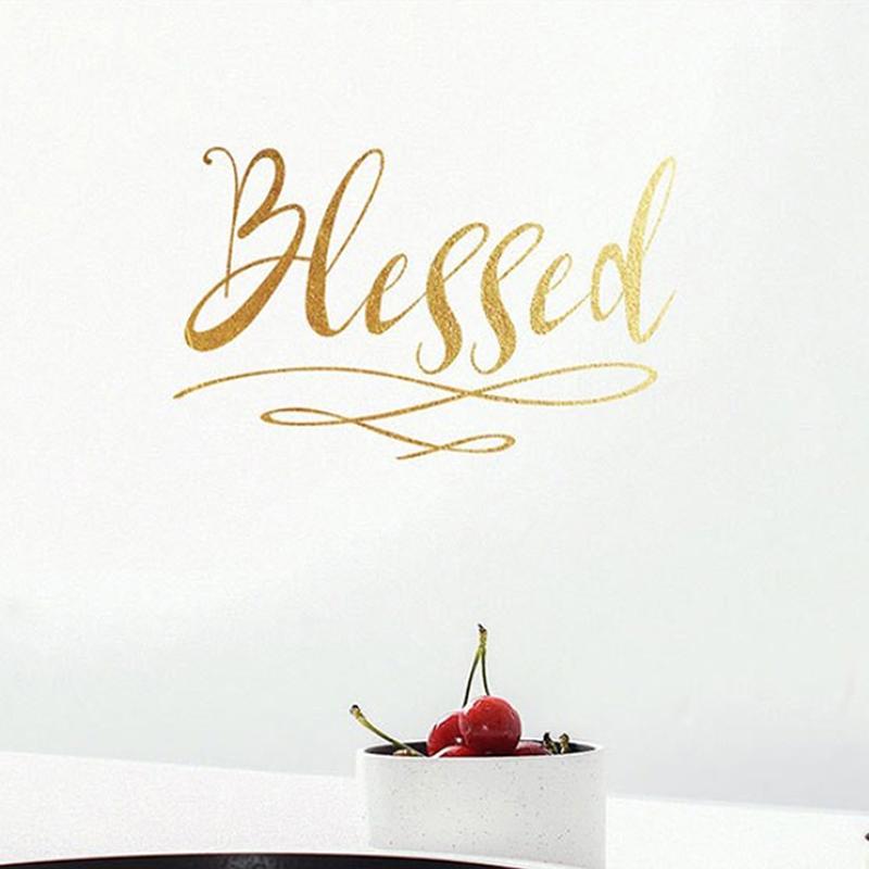 Fine Sculpture Blessed Proverbs Wall Stickers Living Room Bedroom Tv Background Decoration Wall Stickers