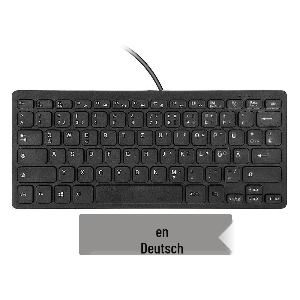 Spot Small Wired Mini Chocolate Keyboard - USB Portable, Multilingual Support (German, Russian, Japanese, etc.)
