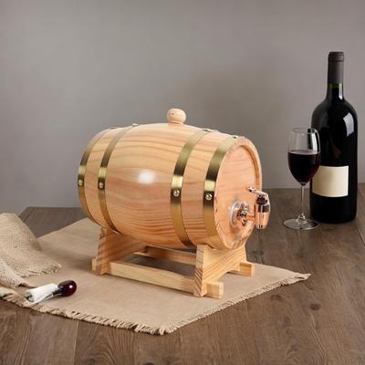 Set di distributori di bevande in legno rustico per feste a casa