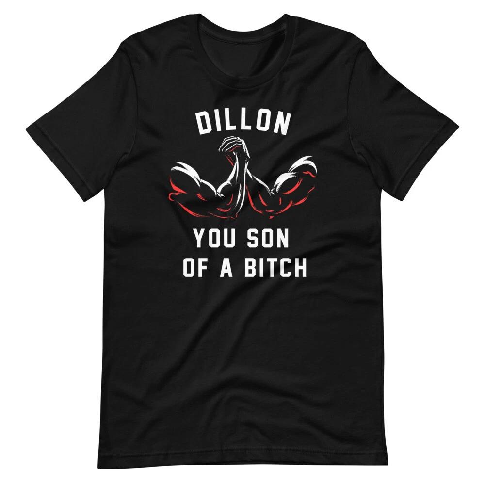 DILLON SON OF A Predator Movie Funny Arnold Shirt Graphic Tee Black T-Shirt M