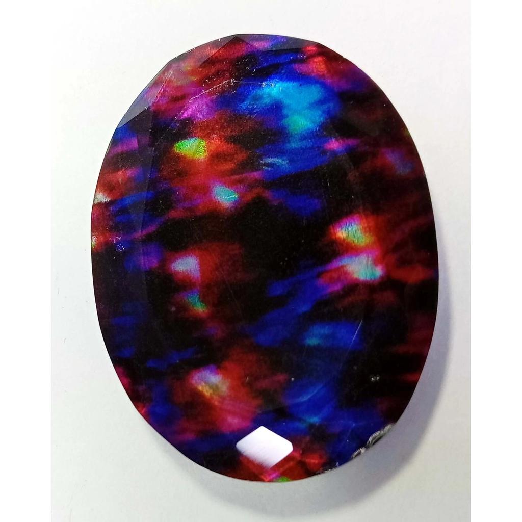 Opal-Like Ammolite Natural 72+ Ct Oval Cut Beautiful Loose Gemstone